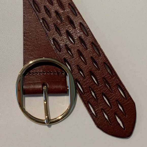 Ann Taylor Wide Brown Leather Belt